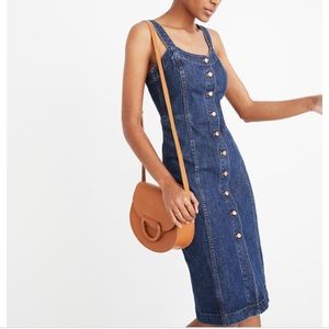 Madewell denim button-front tank dress